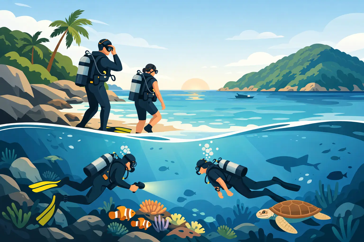 Shore Diving for Certified Divers at Tenggol